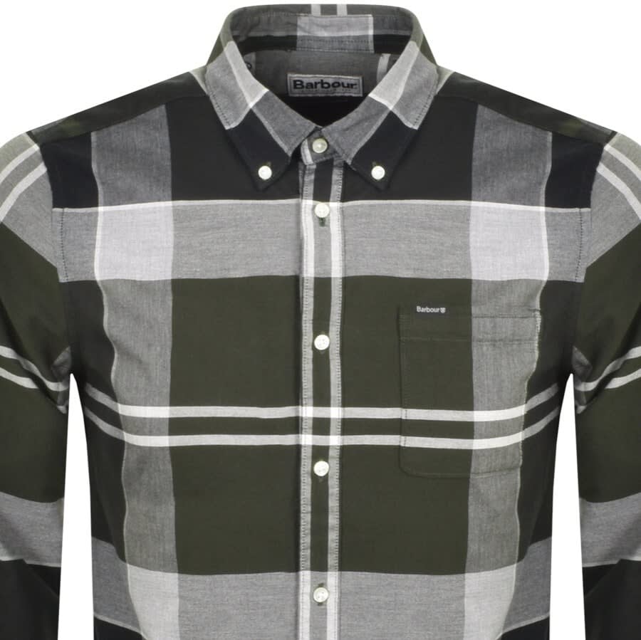Alternative Image for ProductBarbour Stirling Long Sleeved Shirt Green2