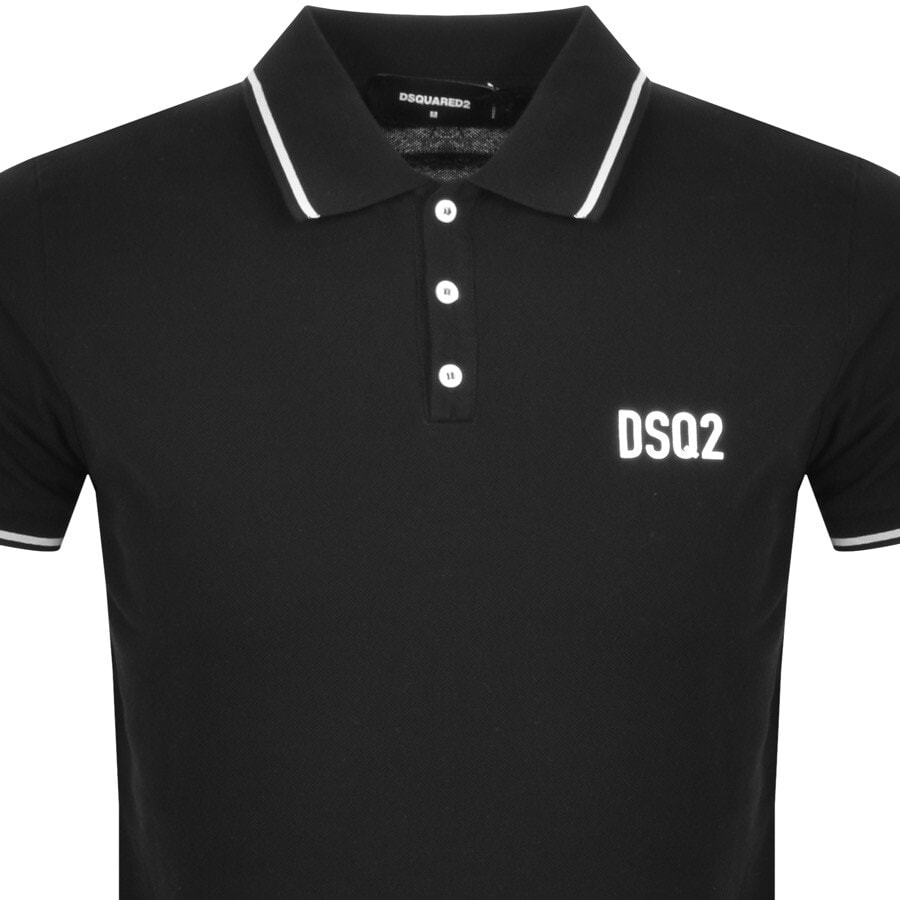 Alternative Image for ProductDSQUARED2 Logo Polo T Shirt Black2