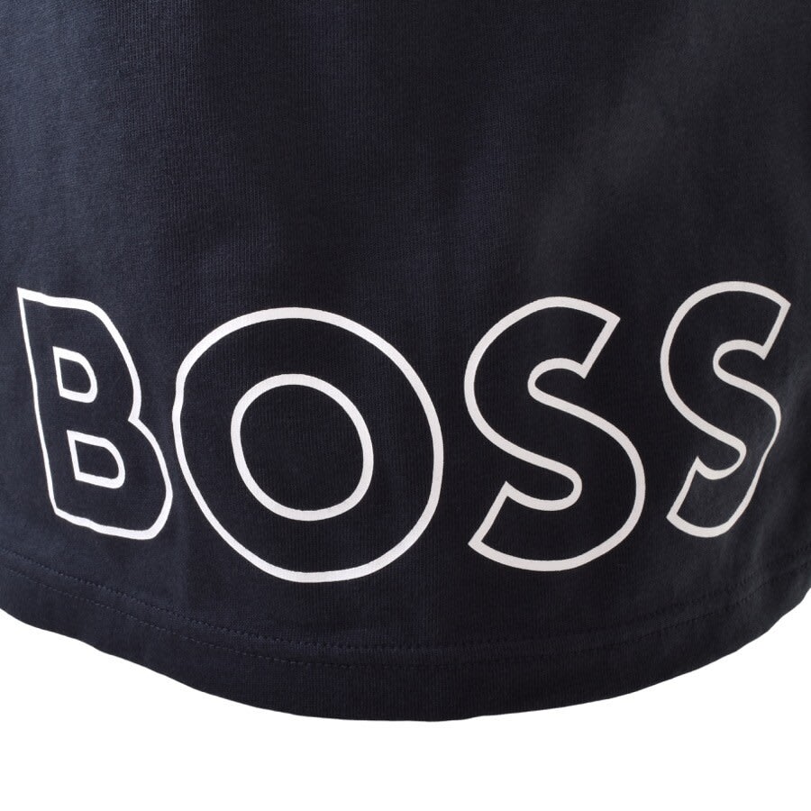 Alternative Image for ProductBOSS Long Sleeved Hooded T Shirt Navy3