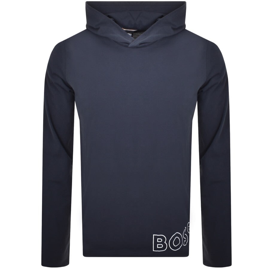 Alternative Image for ProductBOSS Long Sleeved Hooded T Shirt Navy1