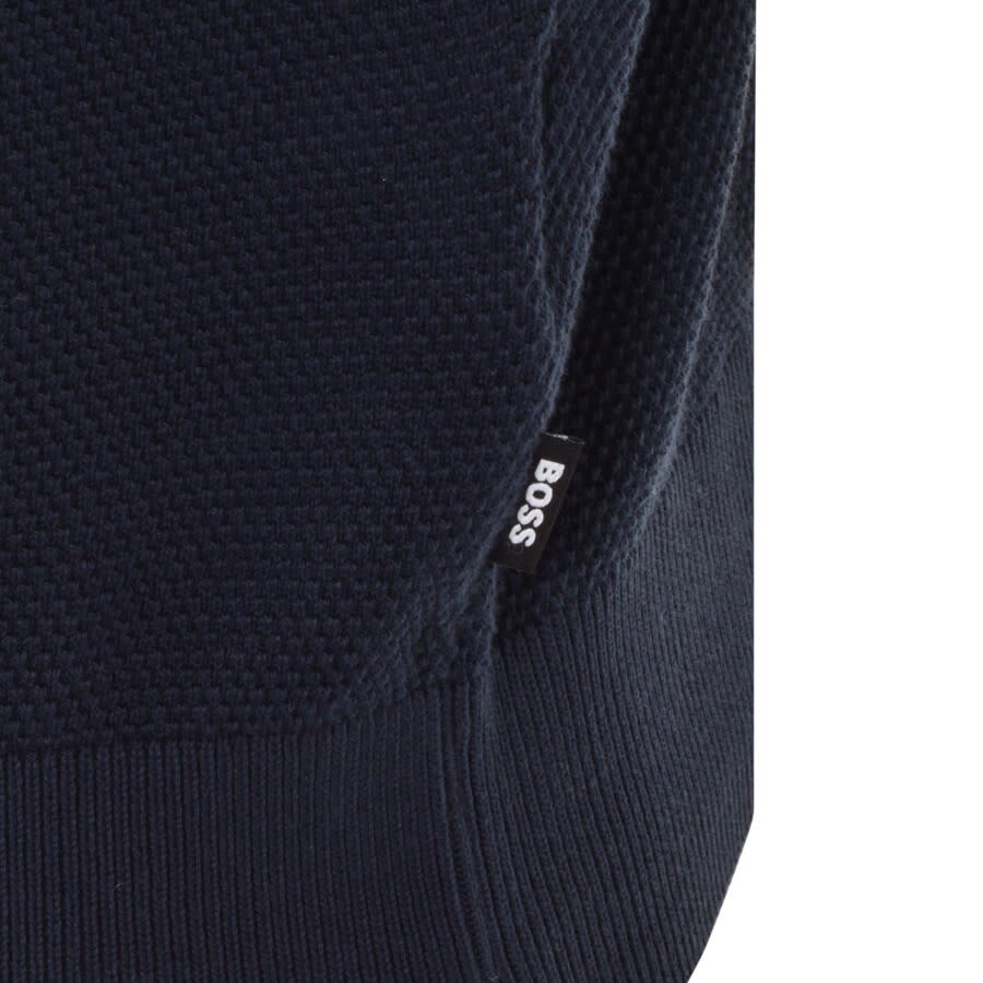 Alternative Image for ProductBOSS Ebrando Half Zip Knit Jumper Navy3
