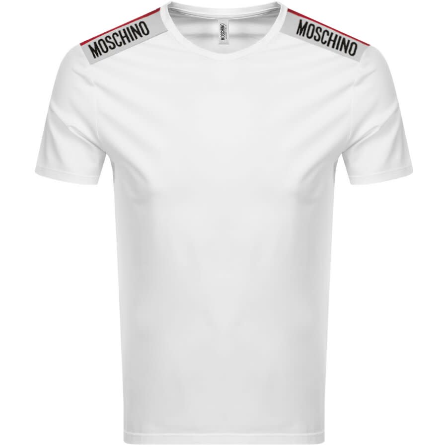 Alternative Image for ProductMoschino Taped Logo Short Sleeved T Shirt White1