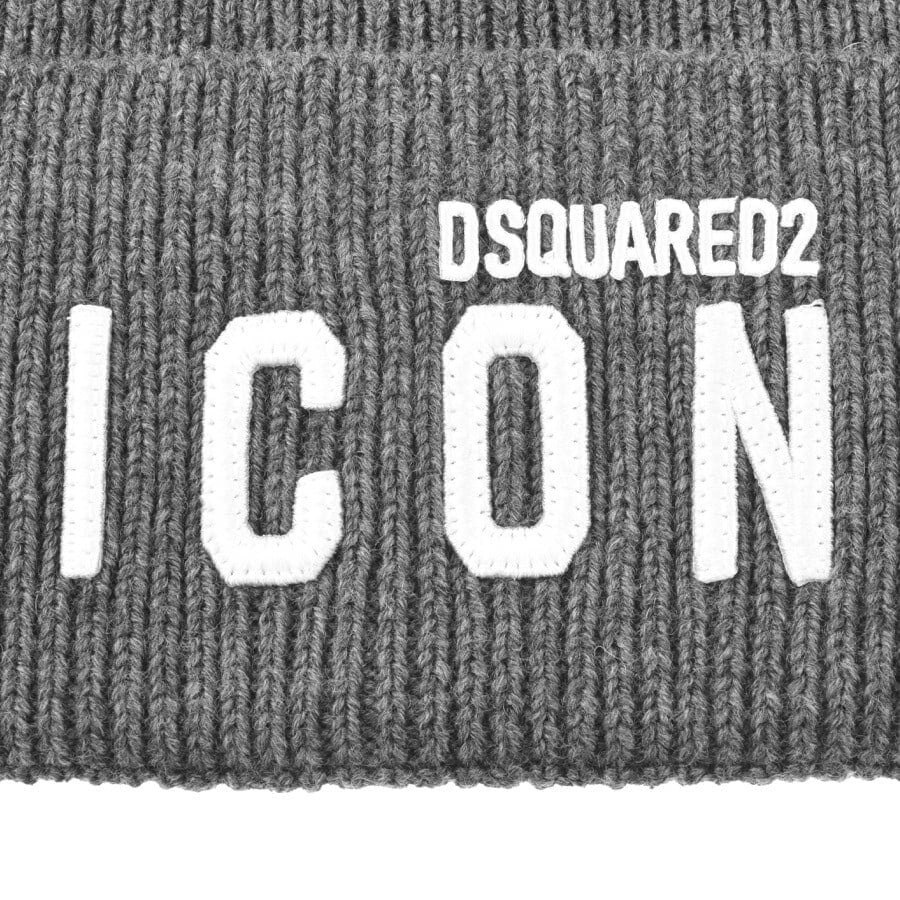 Alternative Image for ProductDSQUARED2 Knit Icon Beanie Hat Grey3