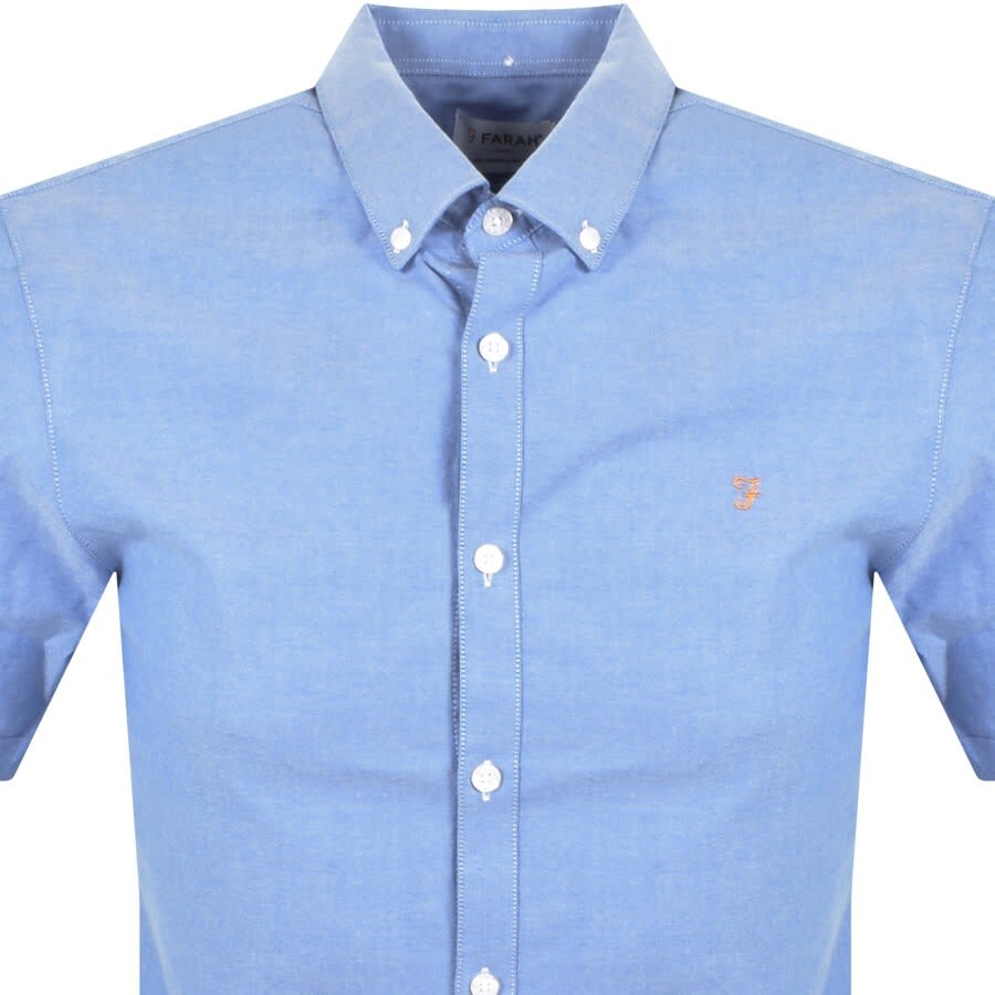 Alternative Image for ProductFarah Vintage Brewer Slim Short Sleeve Shirt Blue2