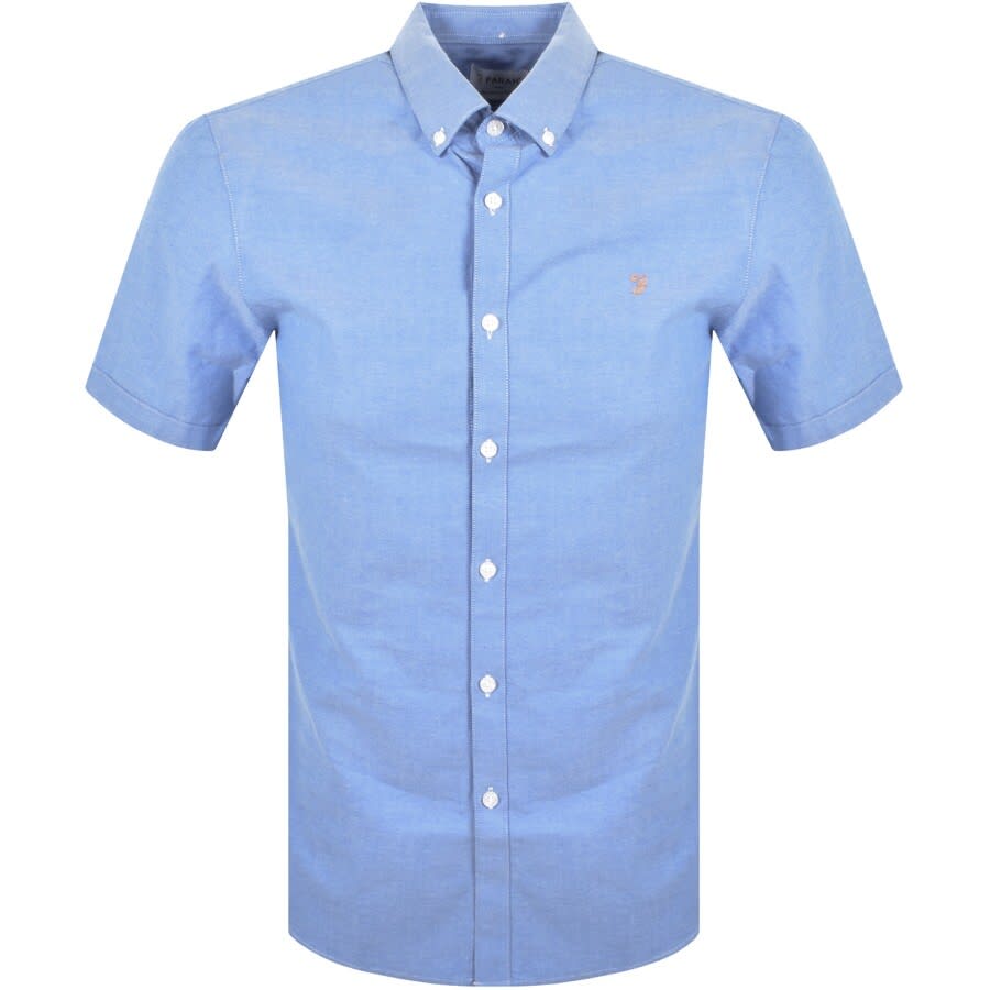 Alternative Image for ProductFarah Vintage Brewer Slim Short Sleeve Shirt Blue1