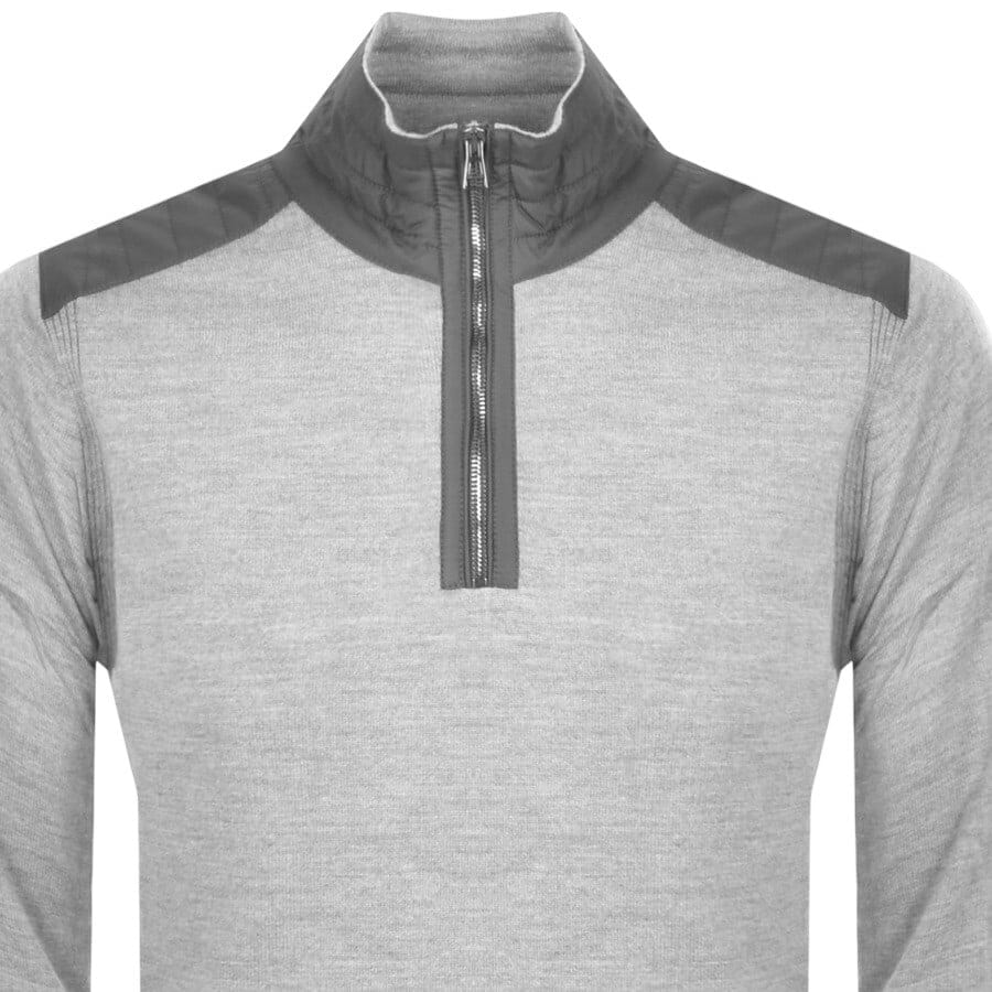 Alternative Image for ProductBelstaff Kilmington Half Zip Logo Jumper Grey2