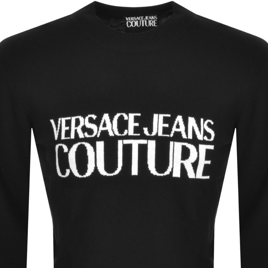 Alternative Image for ProductVersace Jeans Couture Logo Knit Sweatshirt Black2