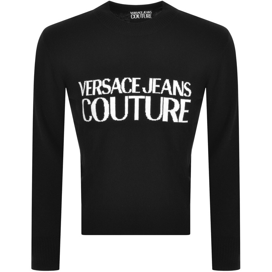 Alternative Image for ProductVersace Jeans Couture Logo Knit Sweatshirt Black1