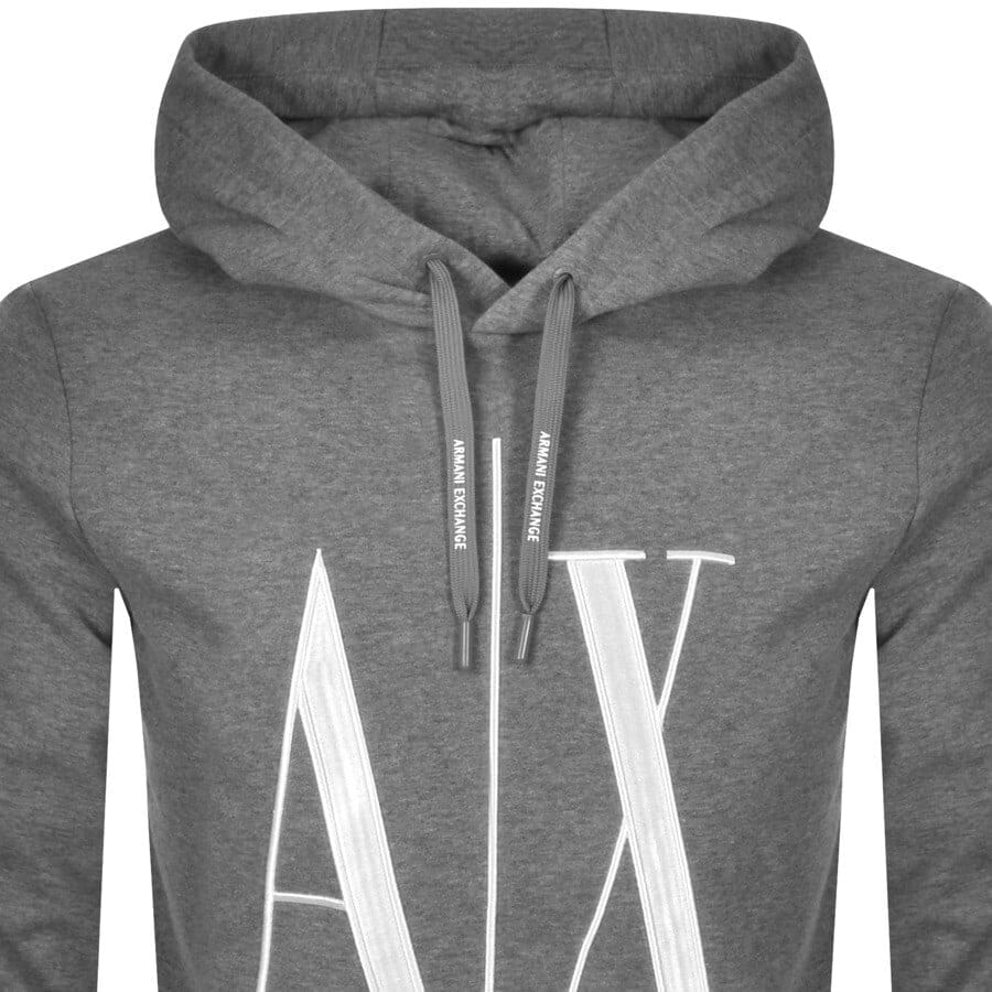 Alternative Image for ProductArmani Exchange Logo Hoodie Grey2
