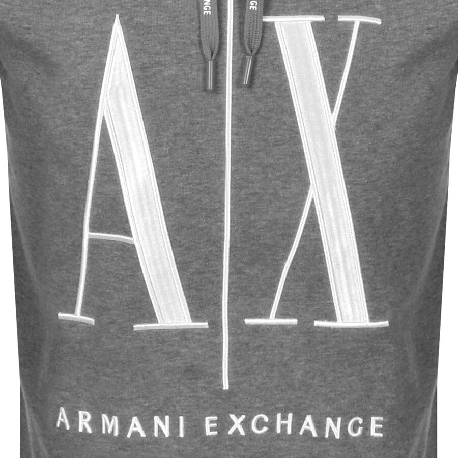 Alternative Image for ProductArmani Exchange Logo Hoodie Grey3
