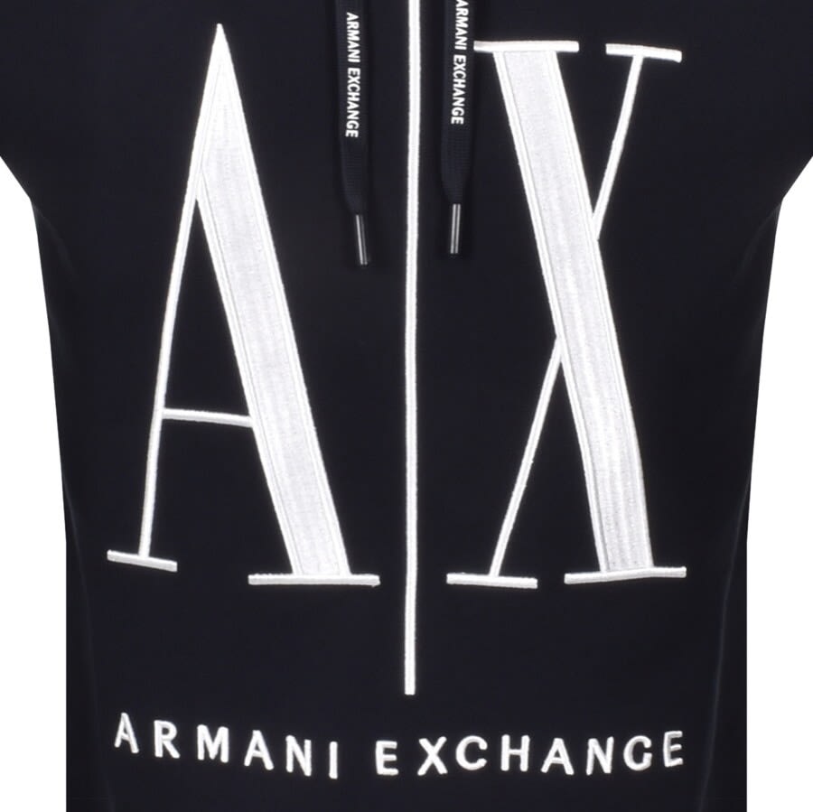 Alternative Image for ProductArmani Exchange Logo Hoodie Navy3