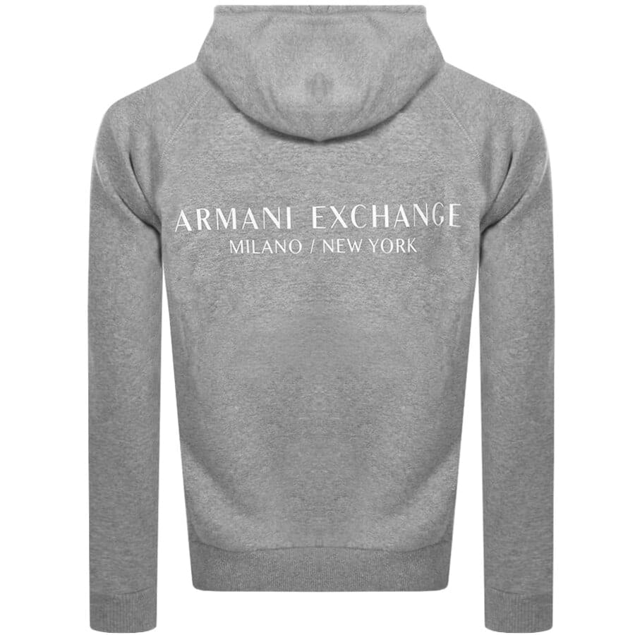 Alternative Image for ProductArmani Exchange Logo Hoodie Grey2