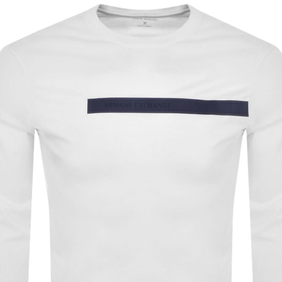 Alternative Image for ProductArmani Exchange Long Sleeve Logo T Shirt White2