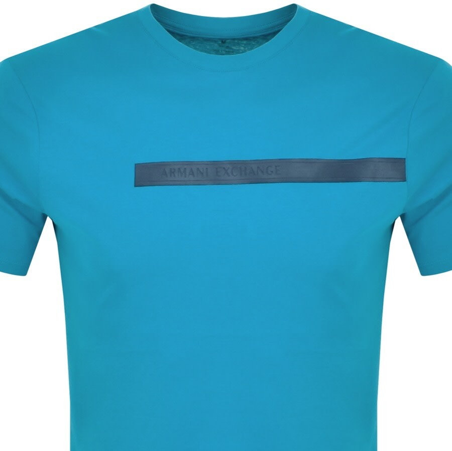Alternative Image for ProductArmani Exchange Short Sleeve Logo T Shirt Blue2