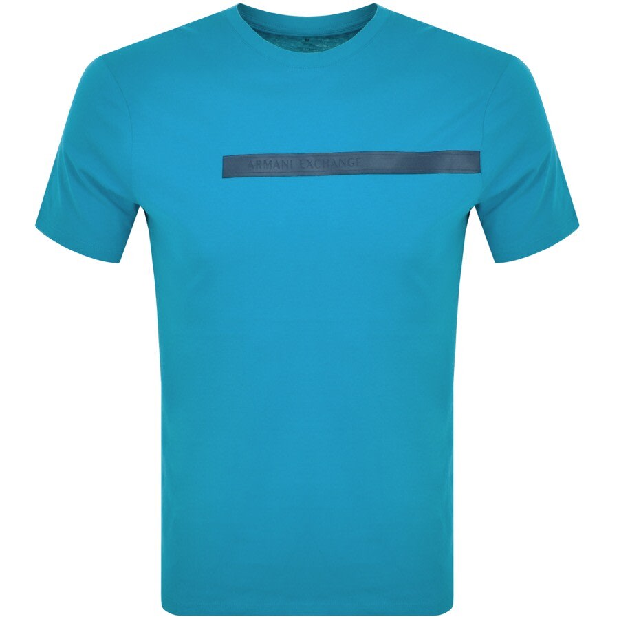 Alternative Image for ProductArmani Exchange Short Sleeve Logo T Shirt Blue1