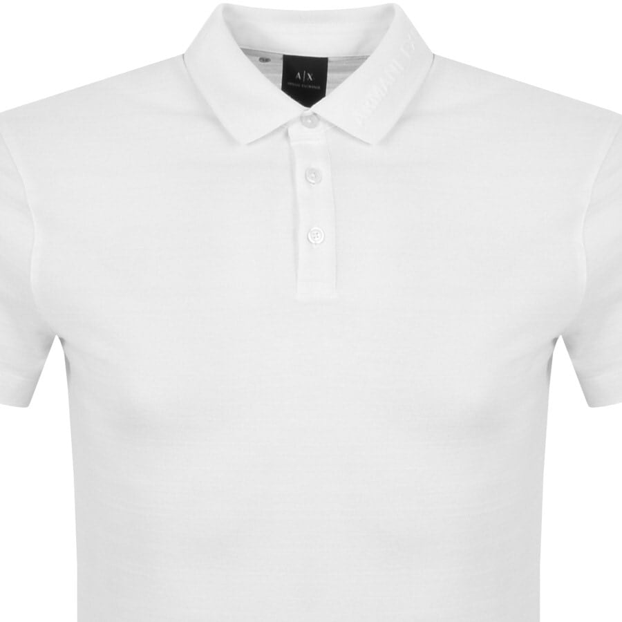 Alternative Image for ProductArmani Exchange Short Sleeved Polo T Shirt White2