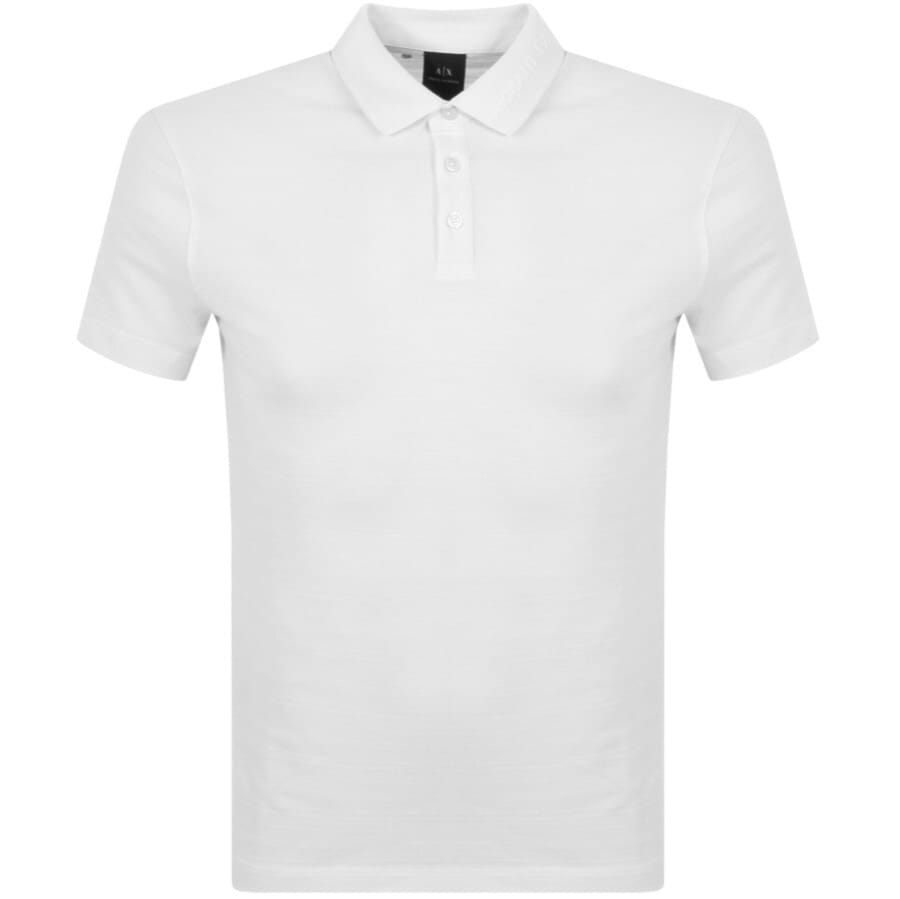 Alternative Image for ProductArmani Exchange Short Sleeved Polo T Shirt White1