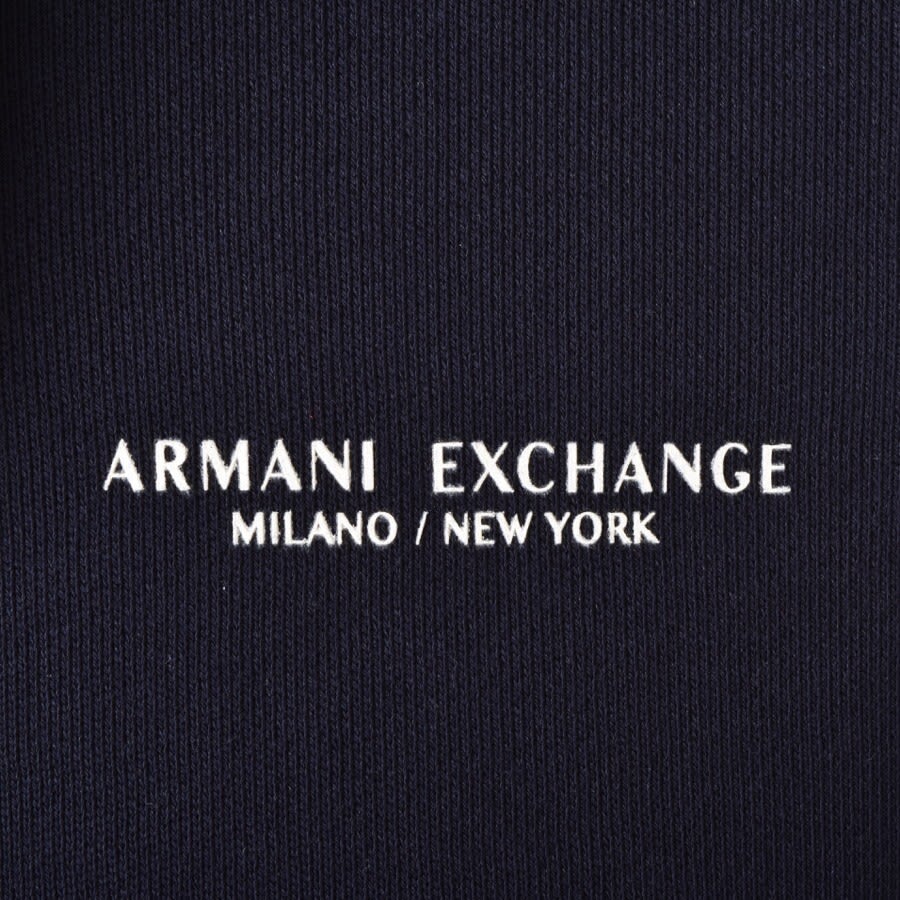 Alternative Image for ProductArmani Exchange Logo Full Zip Hoodie Navy3