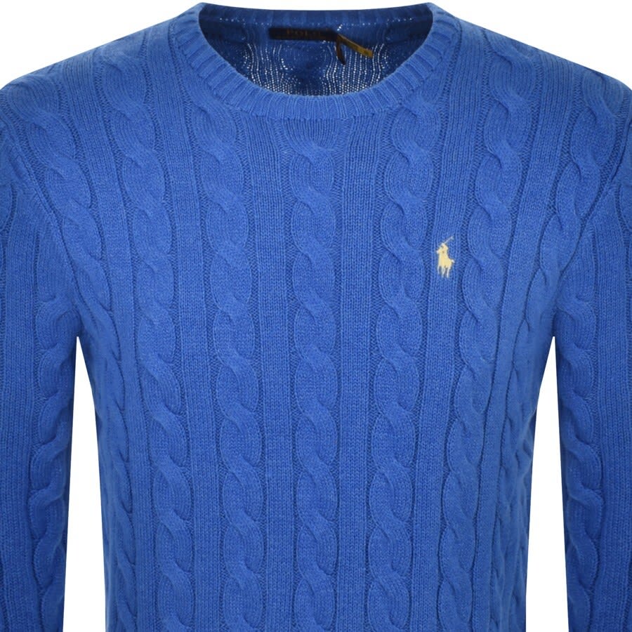 Alternative Image for ProductRalph Lauren Driver Crew Neck Knit Jumper Blue2