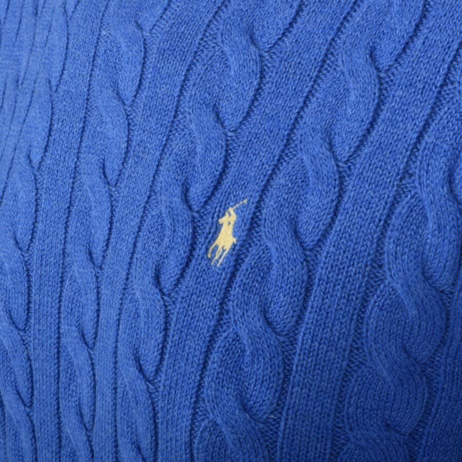 Alternative Image for ProductRalph Lauren Driver Crew Neck Knit Jumper Blue3