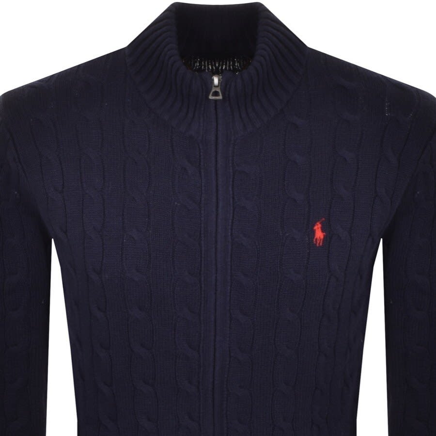 Alternative Image for ProductRalph Lauren Full Zip Knit Jumper Navy2