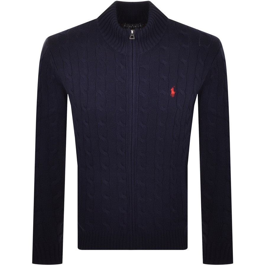 Alternative Image for ProductRalph Lauren Full Zip Knit Jumper Navy1
