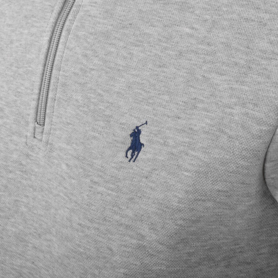 Alternative Image for ProductRalph Lauren Half Zip Sweatshirt Grey3