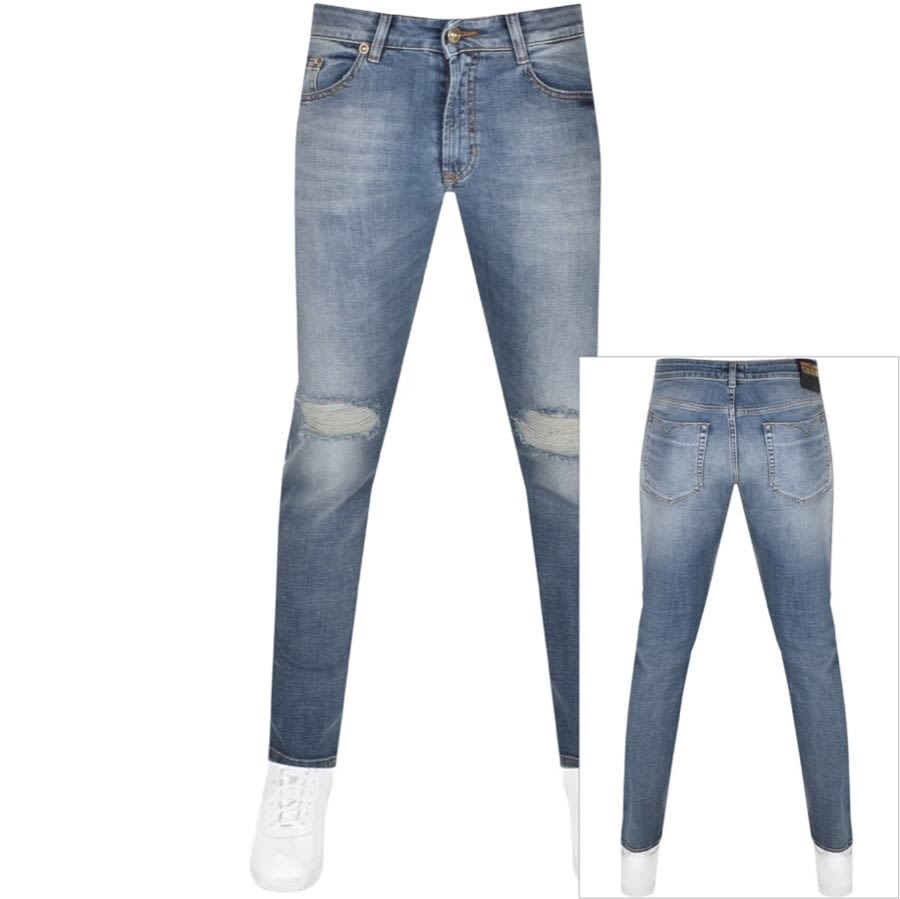 Versace Jeans Couture Jeans Mid Wash Blue | Mainline Menswear