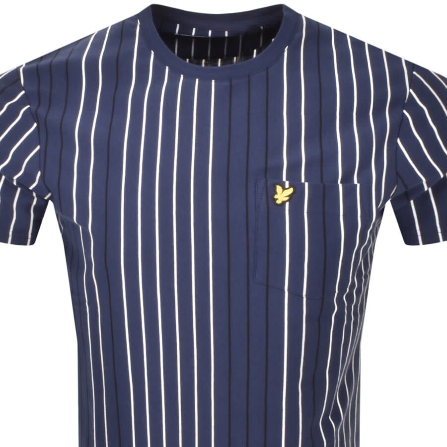 Alternative Image for ProductLyle And Scott Multi Stripe T Shirt Navy2