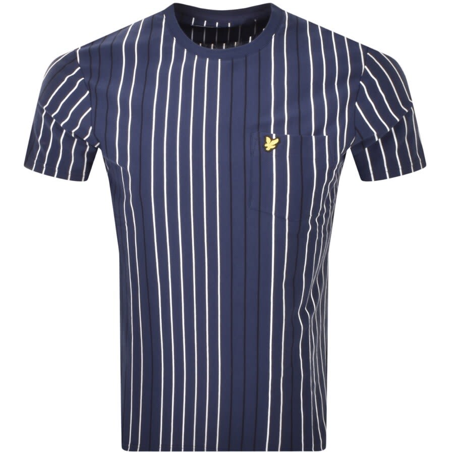 Alternative Image for ProductLyle And Scott Multi Stripe T Shirt Navy1