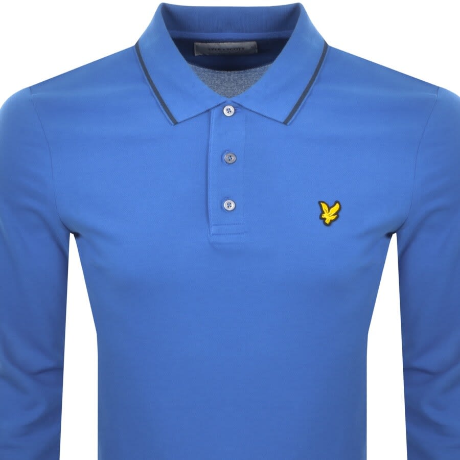 Alternative Image for ProductLyle And Scott Long Sleeved Polo T Shirt Blue2