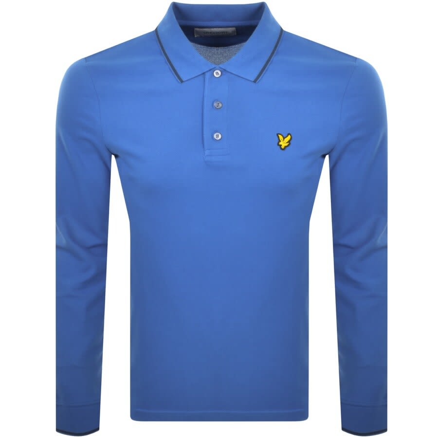Alternative Image for ProductLyle And Scott Long Sleeved Polo T Shirt Blue1