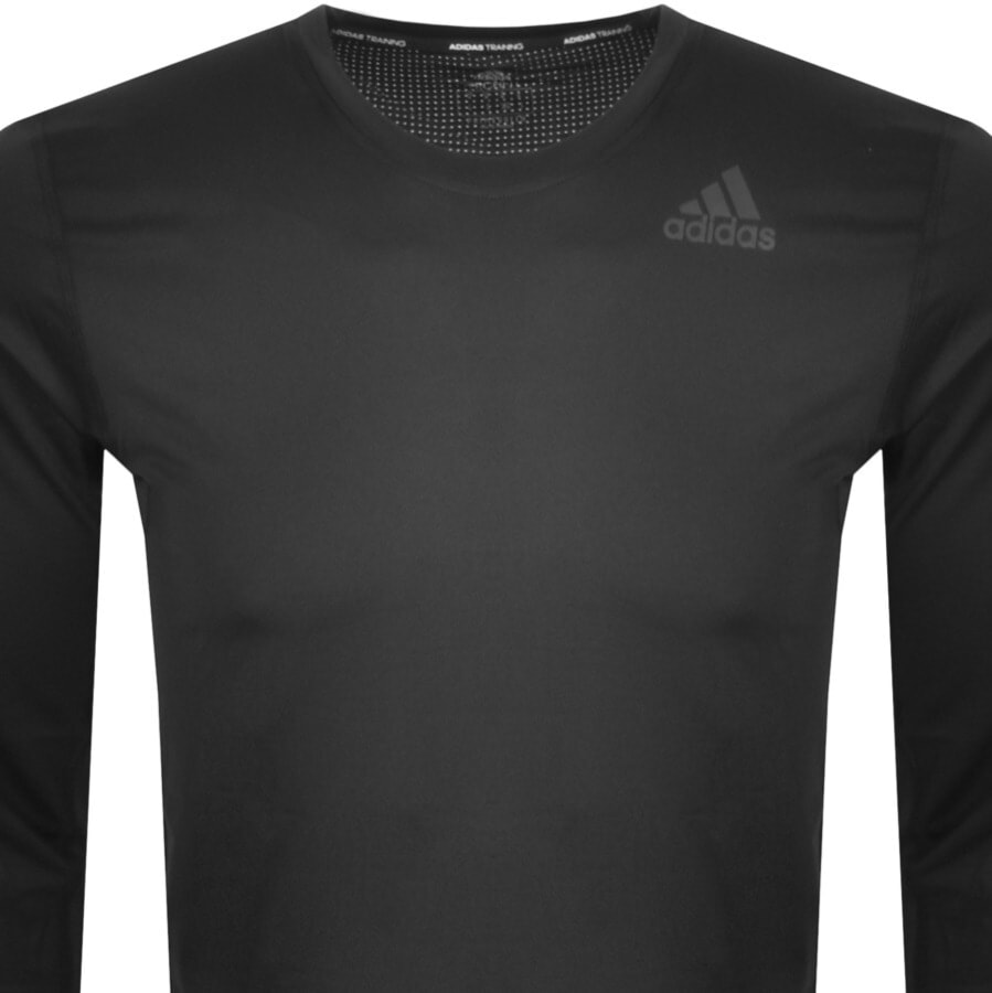 Alternative Image for Productadidas Training Long Sleeve Techfit T Shirt Black2