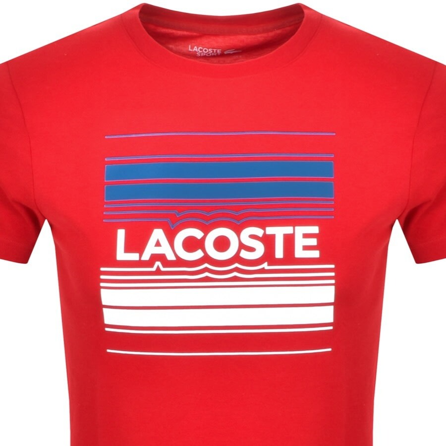 Alternative Image for ProductLacoste Sport Crew Neck Logo T Shirt Red2