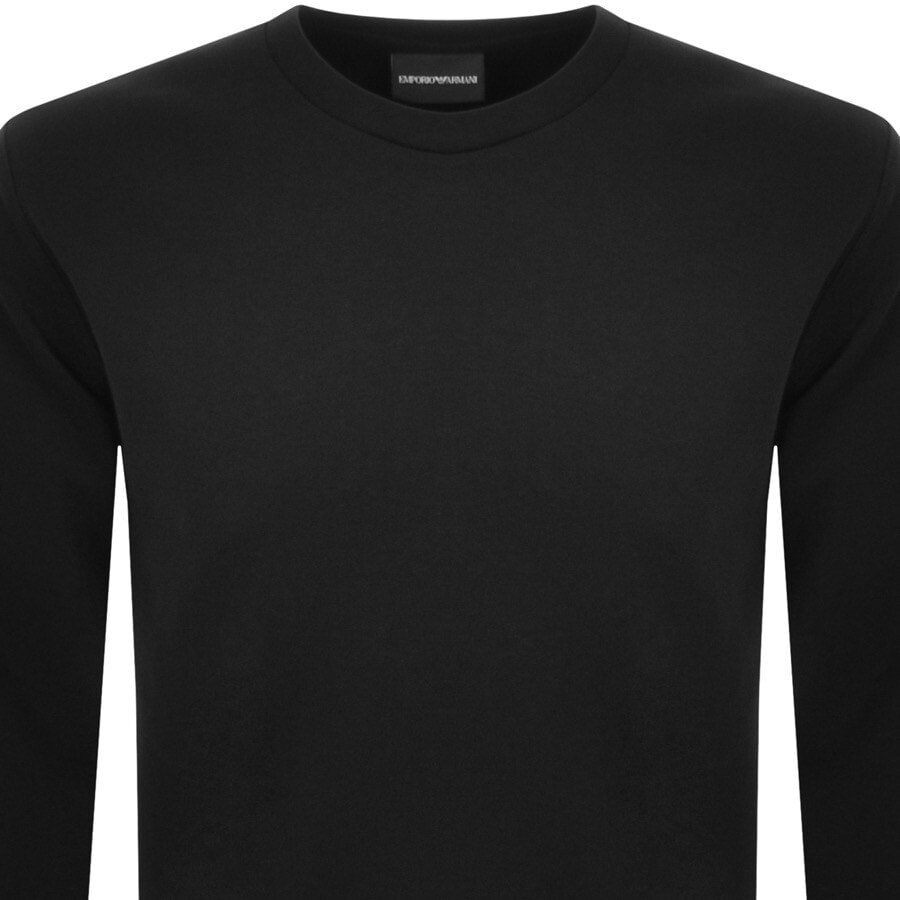 Alternative Image for ProductEmporio Armani Crew Neck Logo Sweatshirt Black2