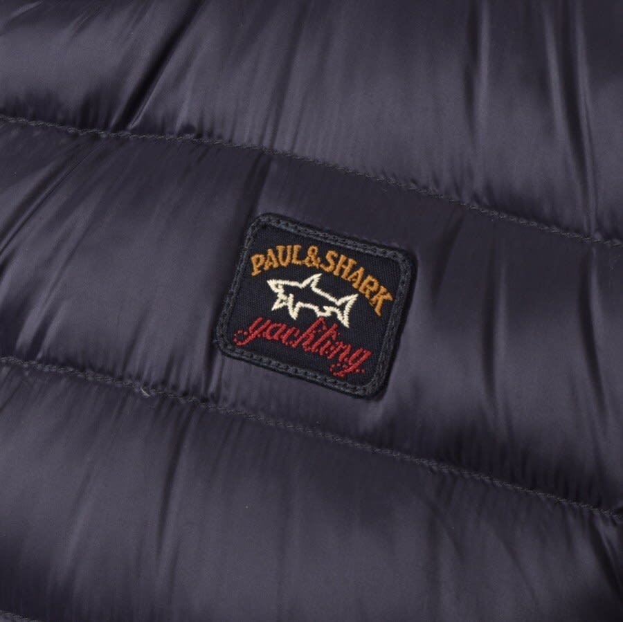 Alternative Image for ProductPaul And Shark Padded Hooded Gilet Blue3