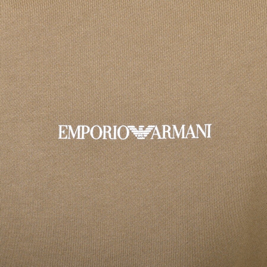 Alternative Image for ProductEmporio Armani Crew Neck Logo Sweatshirt Beige3