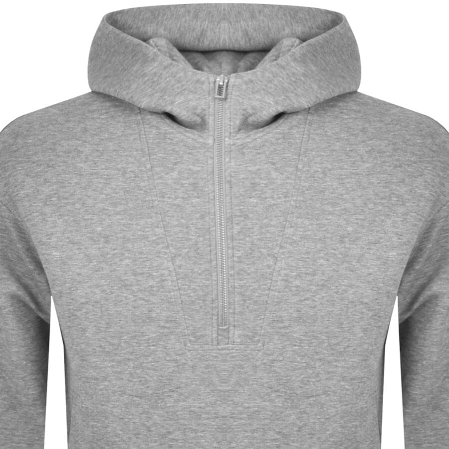 Alternative Image for ProductEmporio Armani Half Zip Hoodie Grey2