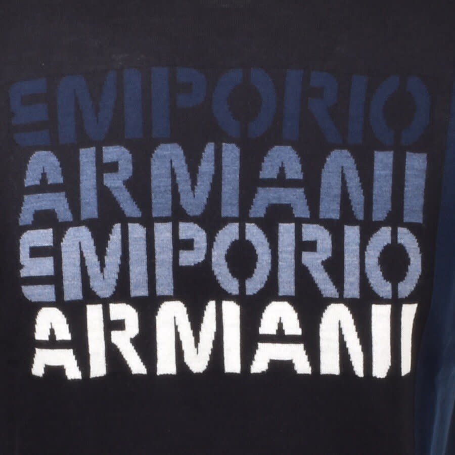 Alternative Image for ProductEmporio Armani Crew Neck Knit Jumper Navy3