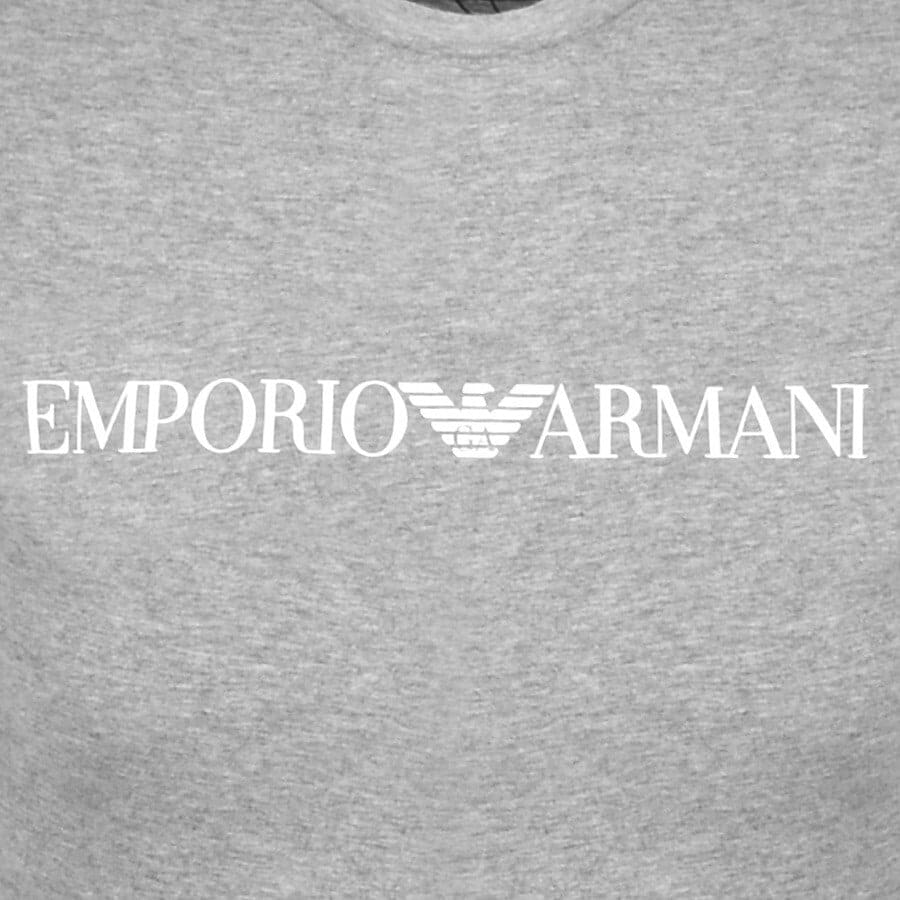 Alternative Image for ProductEmporio Armani Crew Neck Logo T Shirt Grey3