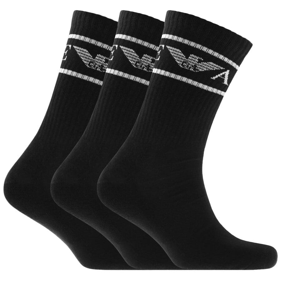 Alternative Image for ProductEmporio Armani 3 Pack Socks Black1
