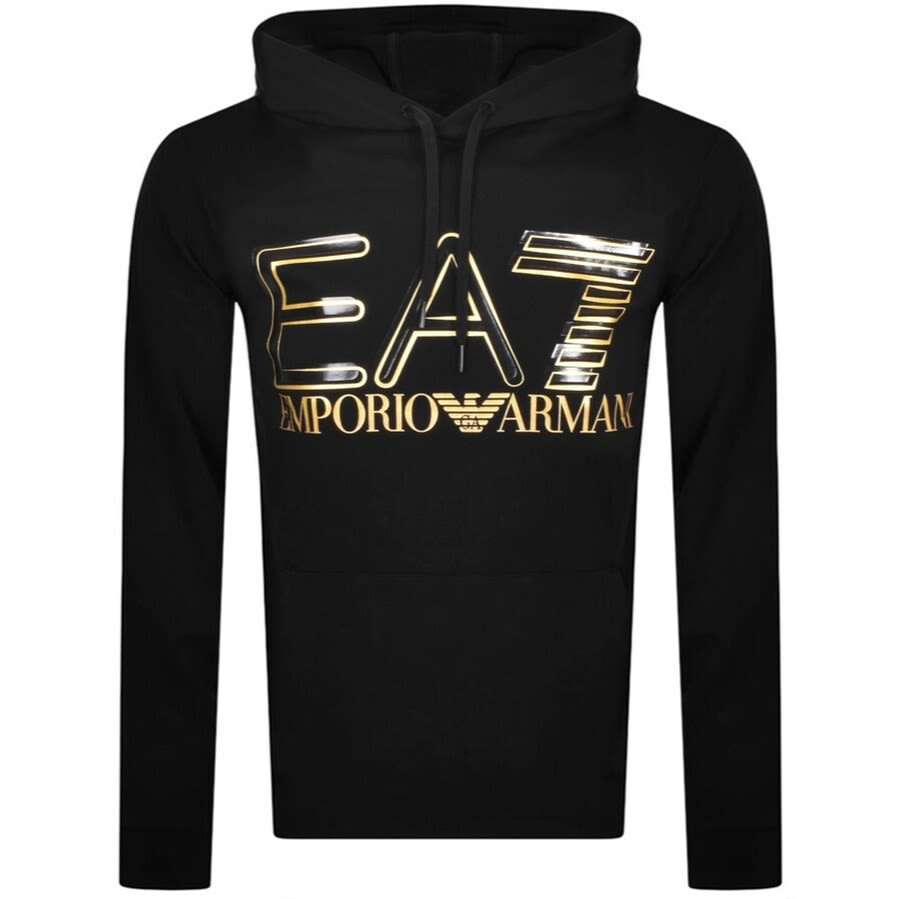 ea7 emporio armani logo hoodie black