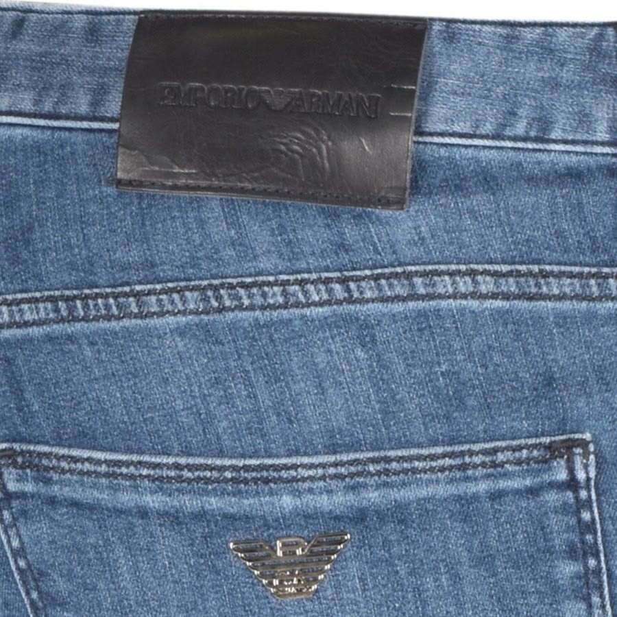 Alternative Image for ProductEmporio Armani J45 Regular Jeans Mid Wash Blue3