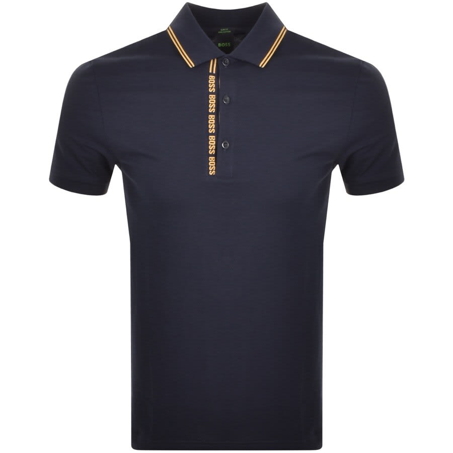 BOSS Paule 4 Jersey Polo T Shirt Navy | Mainline Menswear