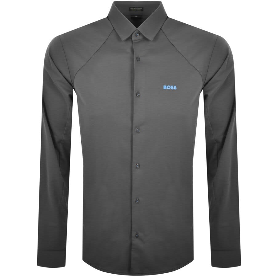 Alternative Image for ProductBOSS Performance Long Sleeved Shirt Grey1