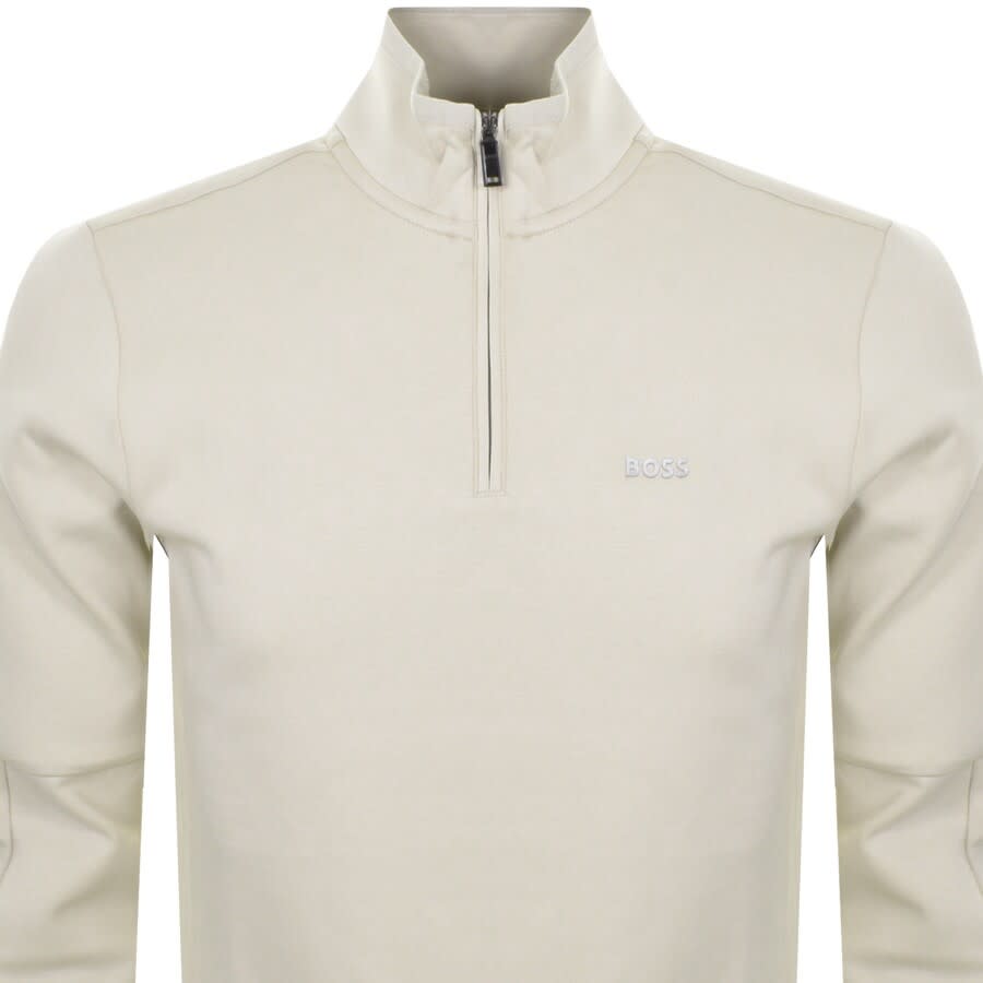 Alternative Image for ProductBOSS Sweat 1 Half Zip Sweatshirt Beige2