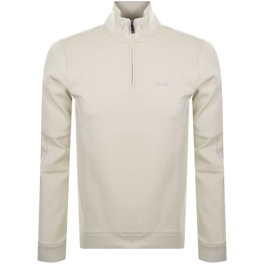 Alternative Image for ProductBOSS Sweat 1 Half Zip Sweatshirt Beige1