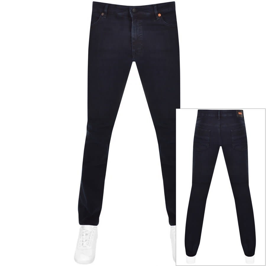 Alternative Image for ProductBOSS Delaware Slim Fit Dark Wash Jeans Navy1