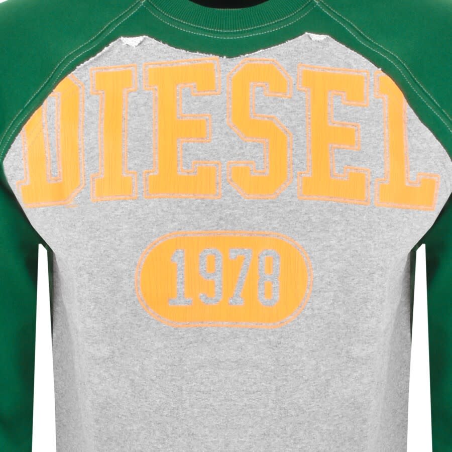 Alternative Image for ProductDiesel S Raglen Sweatshirt Green3