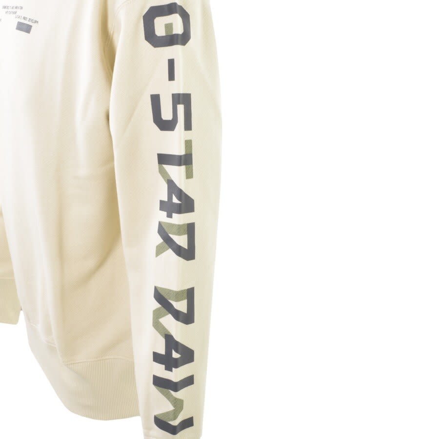 Alternative Image for ProductG Star Raw Loose Crew Neck Sweatshirt Cream3